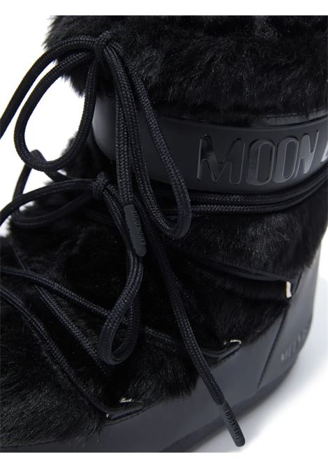 icon low faux fur  woman black MOON BOOT | 80D1409390N001